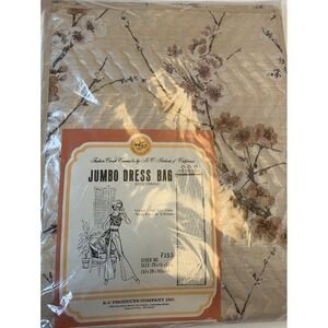 Vintage Groovy Quilted Floral Jumbo Dress Bag NIP Never Opened RETRO Holds 16